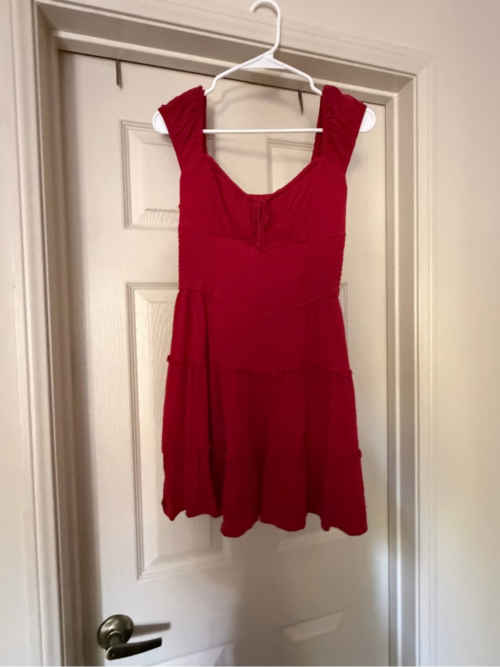 Hollister Red Tiered Sleeveless Sundress